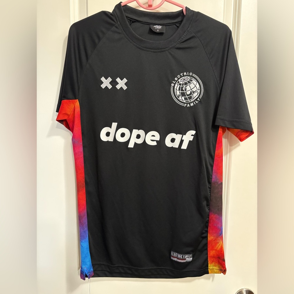 Electric Family Black Soccer Jersey with Tie Dye Mesh
